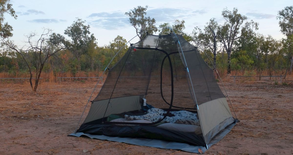 dome tent set up at Kakadu national aprk