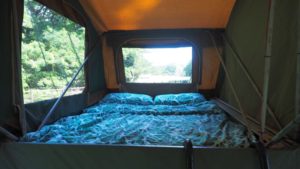 kimberley tours camper trailer inside queen bed